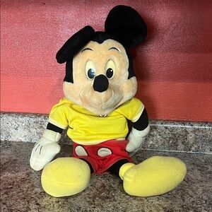 Disney Mickey Mouse Plush - Black, Yellow, and Red